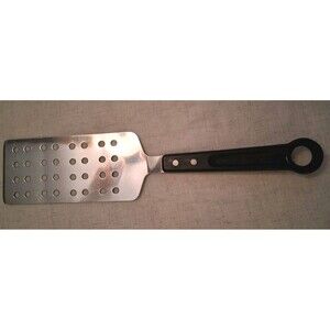 Vintage Farberware Large Commercial Slotted Spatula Stainless Steel 400F Black